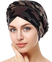 Vista 2 de Headwrap - Gorro preatado con patrón africano, turbante, nudo