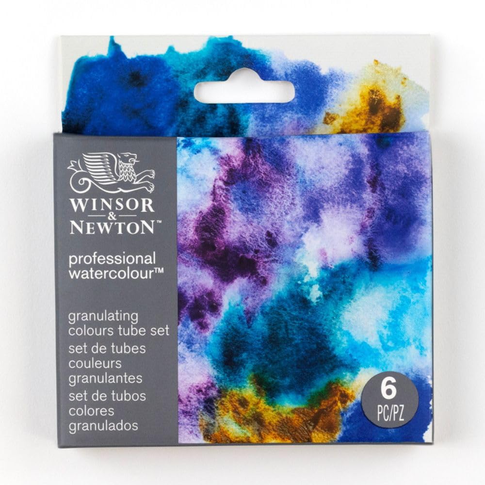 Winsor & Newton 190834 Zestaw farb akwarelowych – 6 kolorów (5 ml), Permanent Mauve, Ultramarine Violet, French Ultramarine, Manganese Blue, Cobalt Blue, Umbar Natural – Farby akwarelowe dla artystów