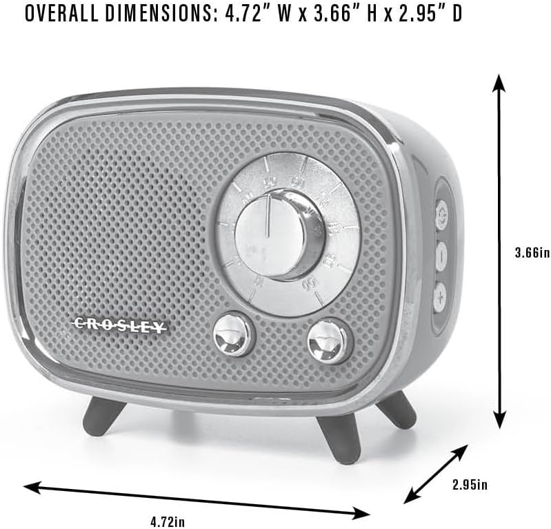 Miniatura 7 de Altavoz Crosley CR3039A-BK Rondo Retro portátil recargable con Bluetooth, color negro
