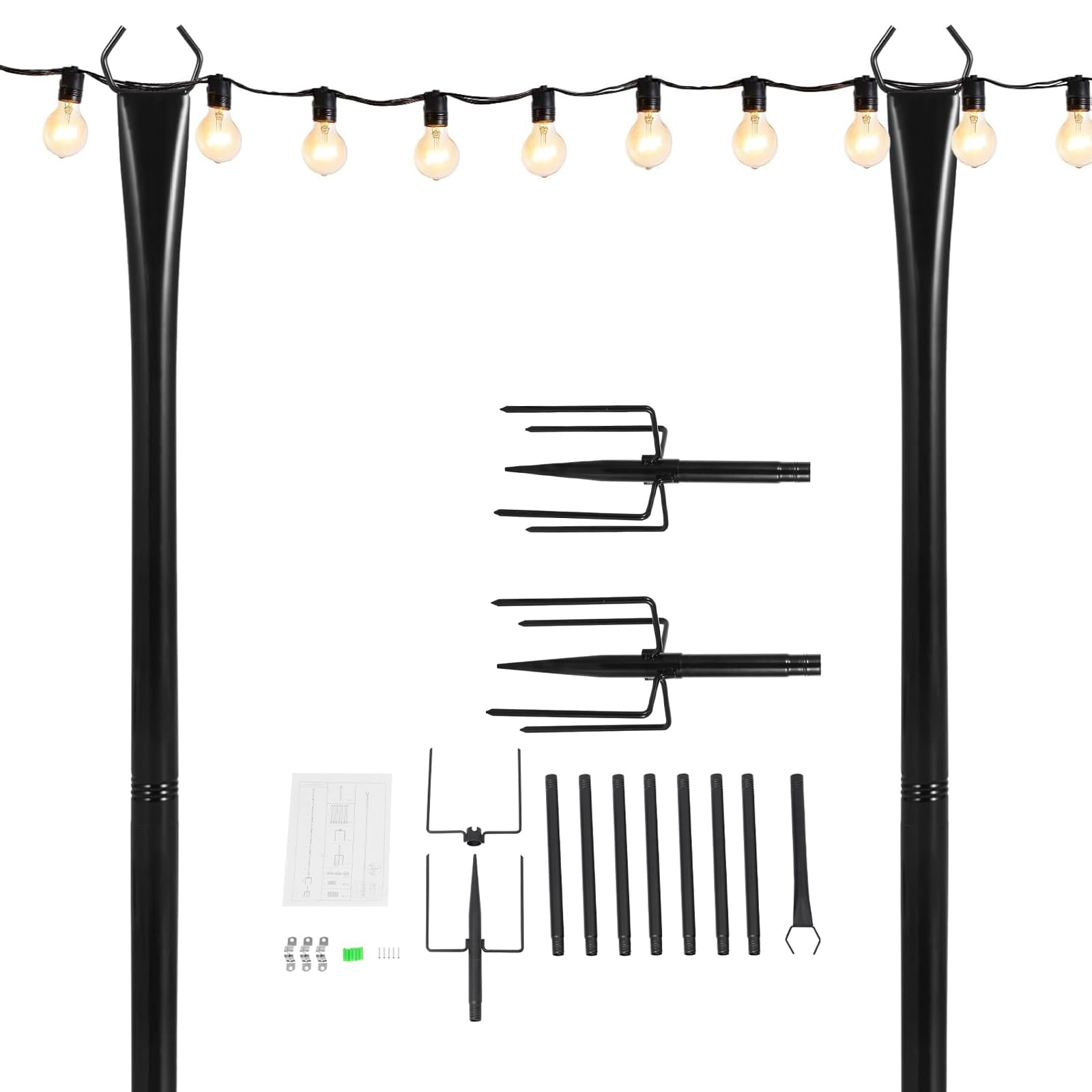 3M String Lights Poles 4-pak zewnętrznych wiszących słupów