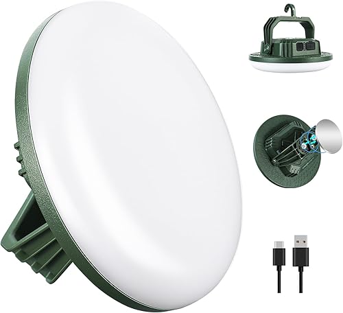 VAVOFO Linterna de camping LED recargable de 42 W 4000 lúmenes, banco de energía de 10,000 mAh, 3 modos de iluminación, linterna impermeable IP65,