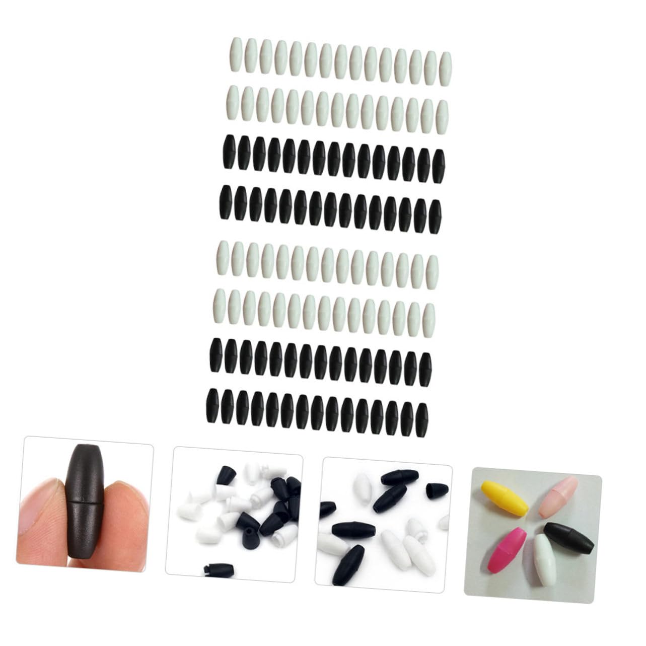 Operitacx 400piezas Clasp De Seguridad De Plástico Para Manualidades Conectores De Cuerda Para Lanyards Pulseras y Collares
