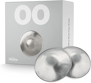 The Original Silver Nursing Cups, LoveNoobs Silver Nipple Covers Breastfeeding, Regular Nipple Shields for Nursing Newborn, Post Partum Recovery, Baby Essentials, Silver Nipple Shield, Nickel-Free