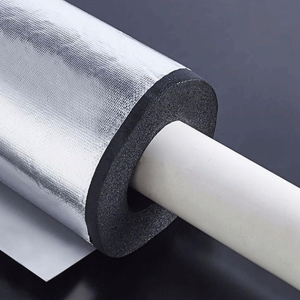 Tubo isolante in schiuma per tubi, isolamento per tubi dell'acqua per esterni, isolamento per tubi AC, isolamento per tubi autosigillanti da 3,5 cm x 3,5 m
