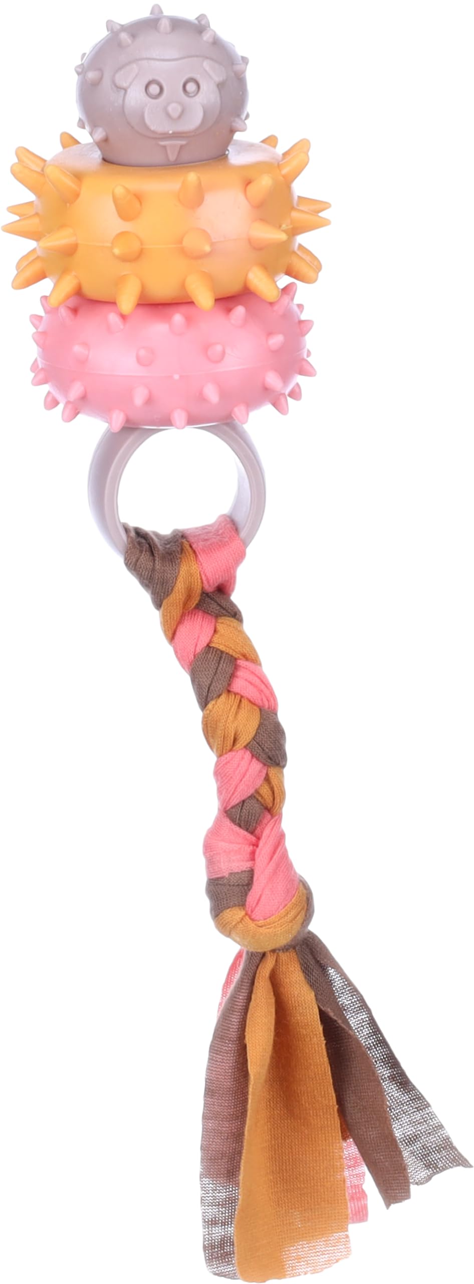 Flamingo Jouet Chiot TPR Bunty Anneaux Taupe 20x5,​7x5,​7CM