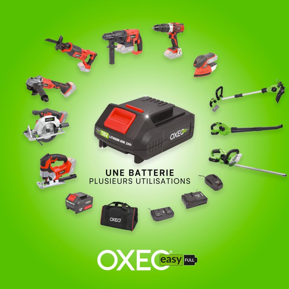 Chargeur super rapide batterie 18V Easy Full - 4A - compatible batteries d'outils de Jardinage et Bricolage sans fil Easy Full