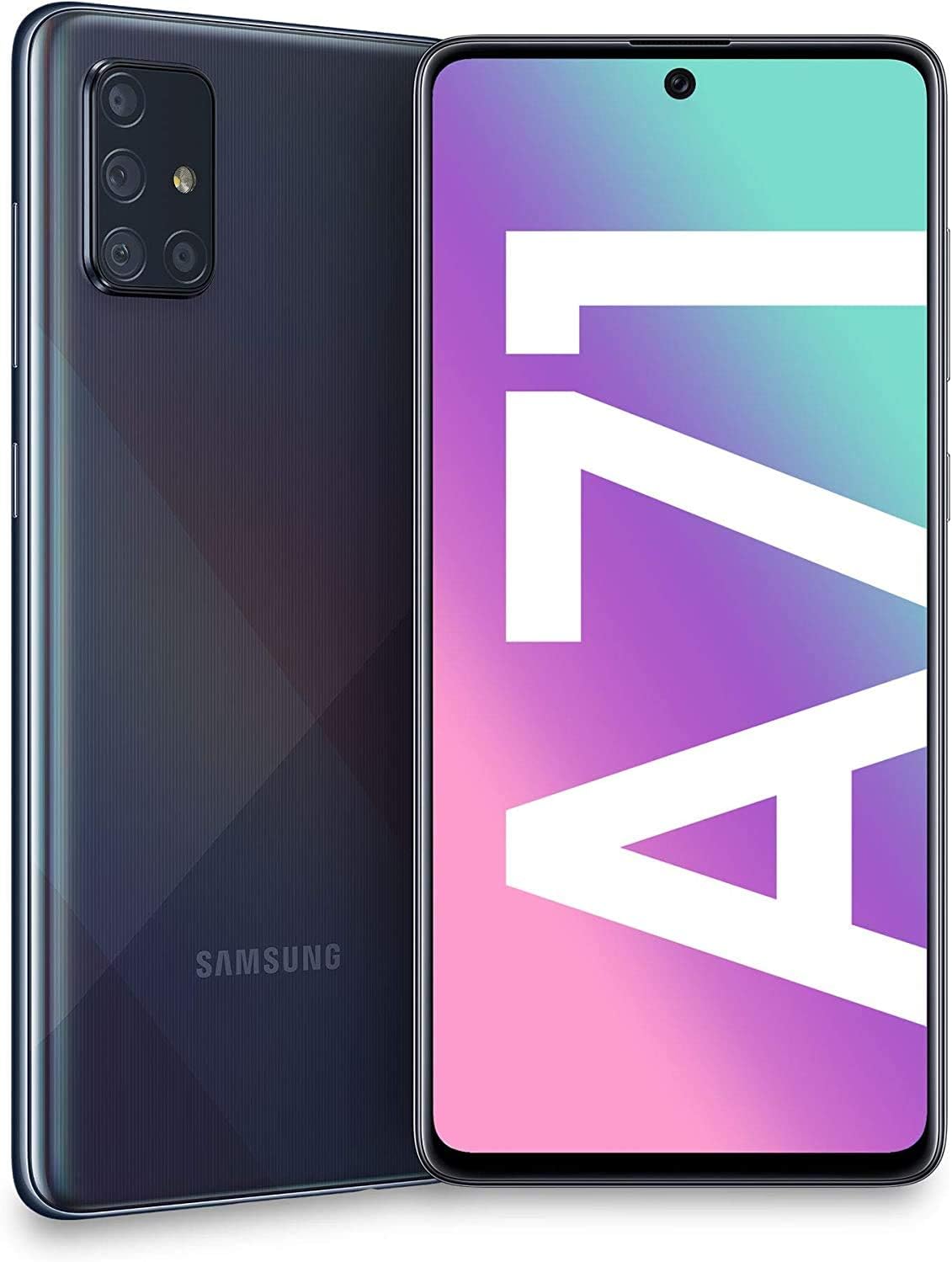 Galaxy A71 A715F, Dual SIM LTE, International Version (No US Warranty), 128GB, Prism Crush Black - GSM Unlocked