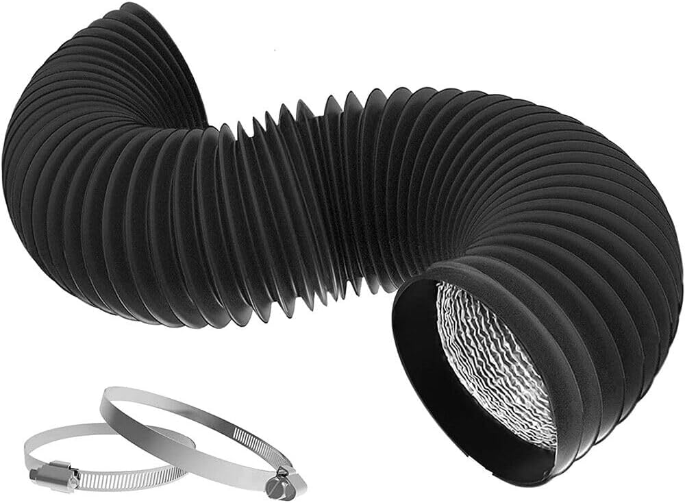 Dryer Vent Hose, Flexible 8 Inch 10 Feet Aluminum Ducting, Heavy-Duty Three Layer Protection, Ventilation Air Hose with 2 Clamps, Great for Heating Cooling Ventilation and Exhaust