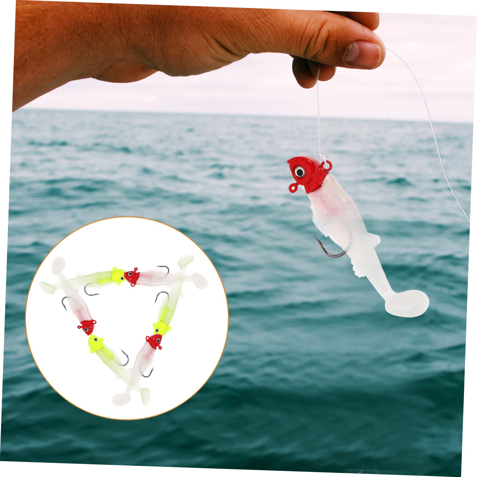 Toyvian Salzwasserfischen Angelgerät Angelhaken Süßwasser Zander Angelset Süßwasser Angelwerkzeug Für Barsche Schwimmköder Für Barschangeln Weicher Kunststoff