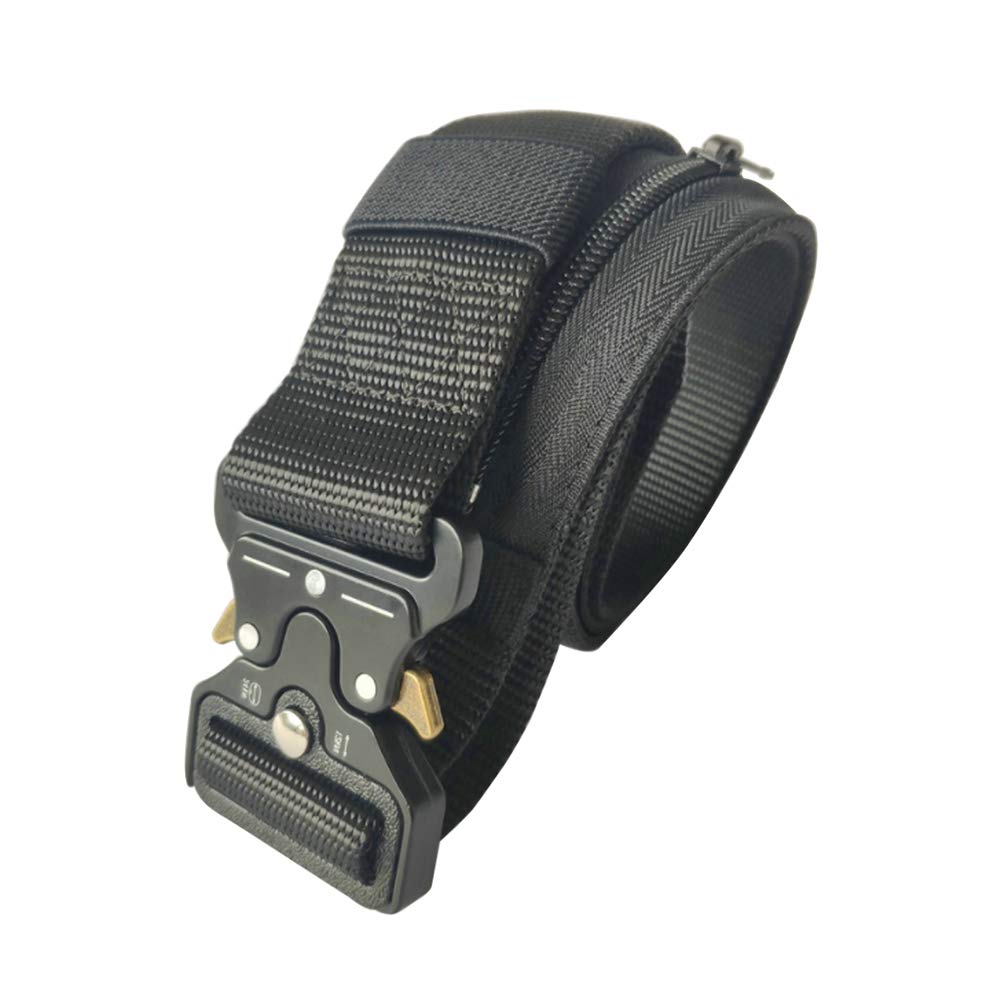 Gtagain Adjustable Money Men Belts - Canvas Webbing Belt Men Tactical Buckle Belt Military Trouser Nylon Belt Training Strap Casual Waist Belt