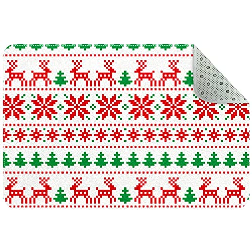 Felpudo navideño absorbente y lavable para exterior 2