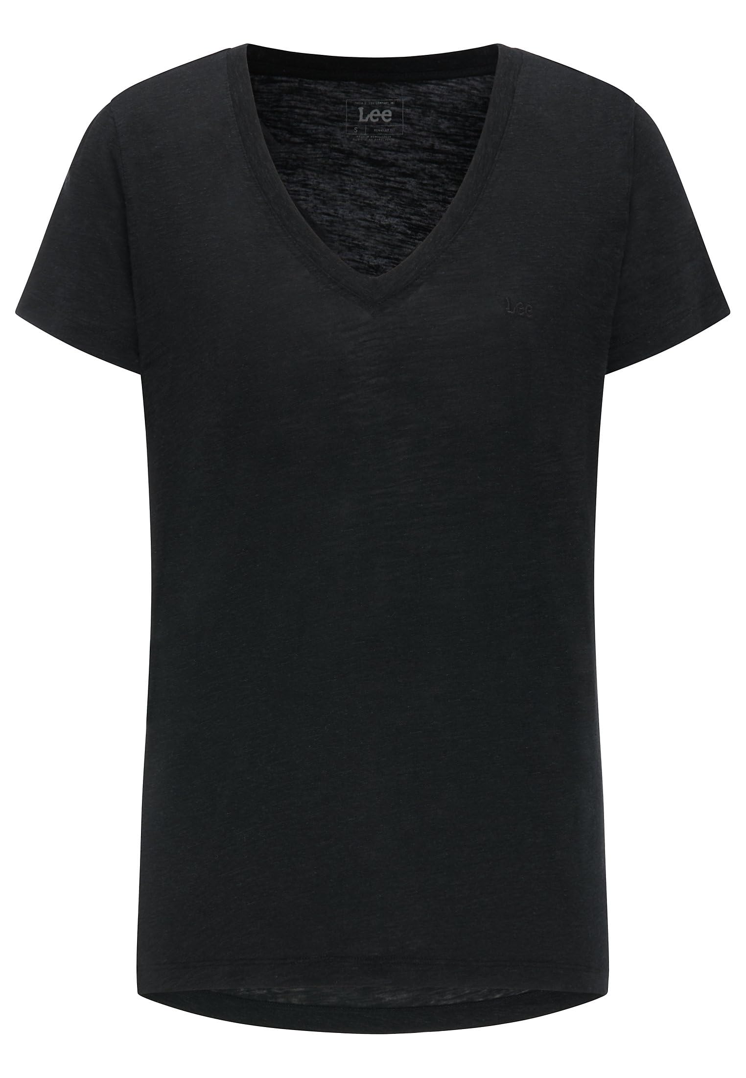Lee Maglietta Da Donna Con Scollo A V, Nero, S-image