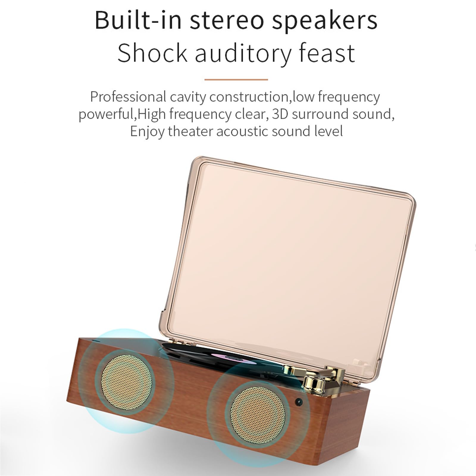 Reproductor de casetes Bluetooth CD Boombox Radio portátil Altavoz Multifuncional, portátil Personal con Control Remoto