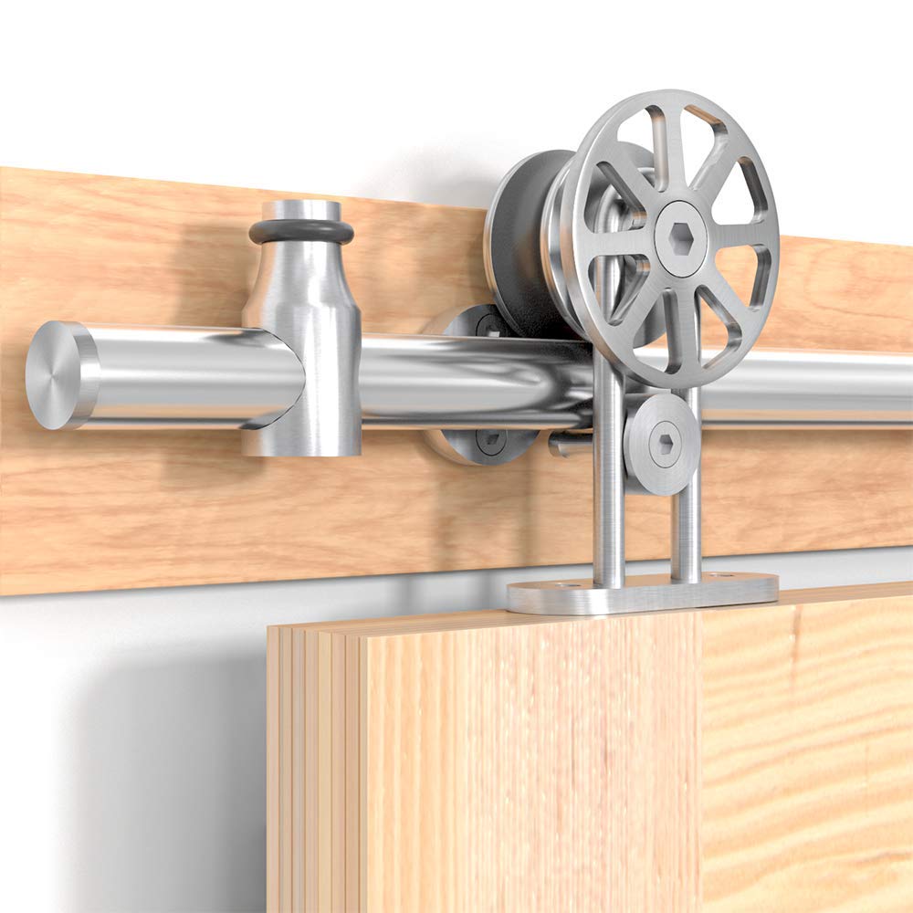 Buy WINSOON 6 FT Top Stainless Steel Sliding Barn Door Hardware Track