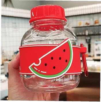 Mini Water Bottle 350ml Portable Heat Resistant Plastic Bottle for Adults Kids Cute Gym Outdoor Sports Camping Running Cycling Climbing Red