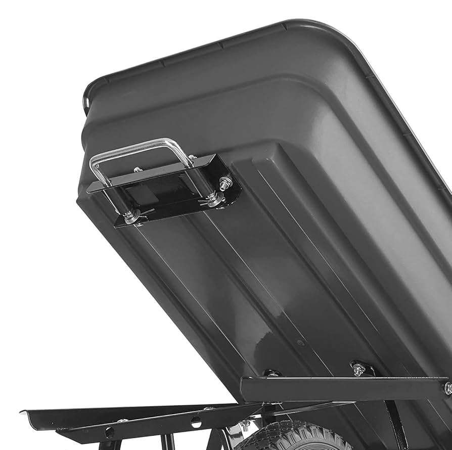 Carrello Giardino Ribaltabile 180kg - 4 Ruote, Vasca Plastica, Ecovelò - Foto 5