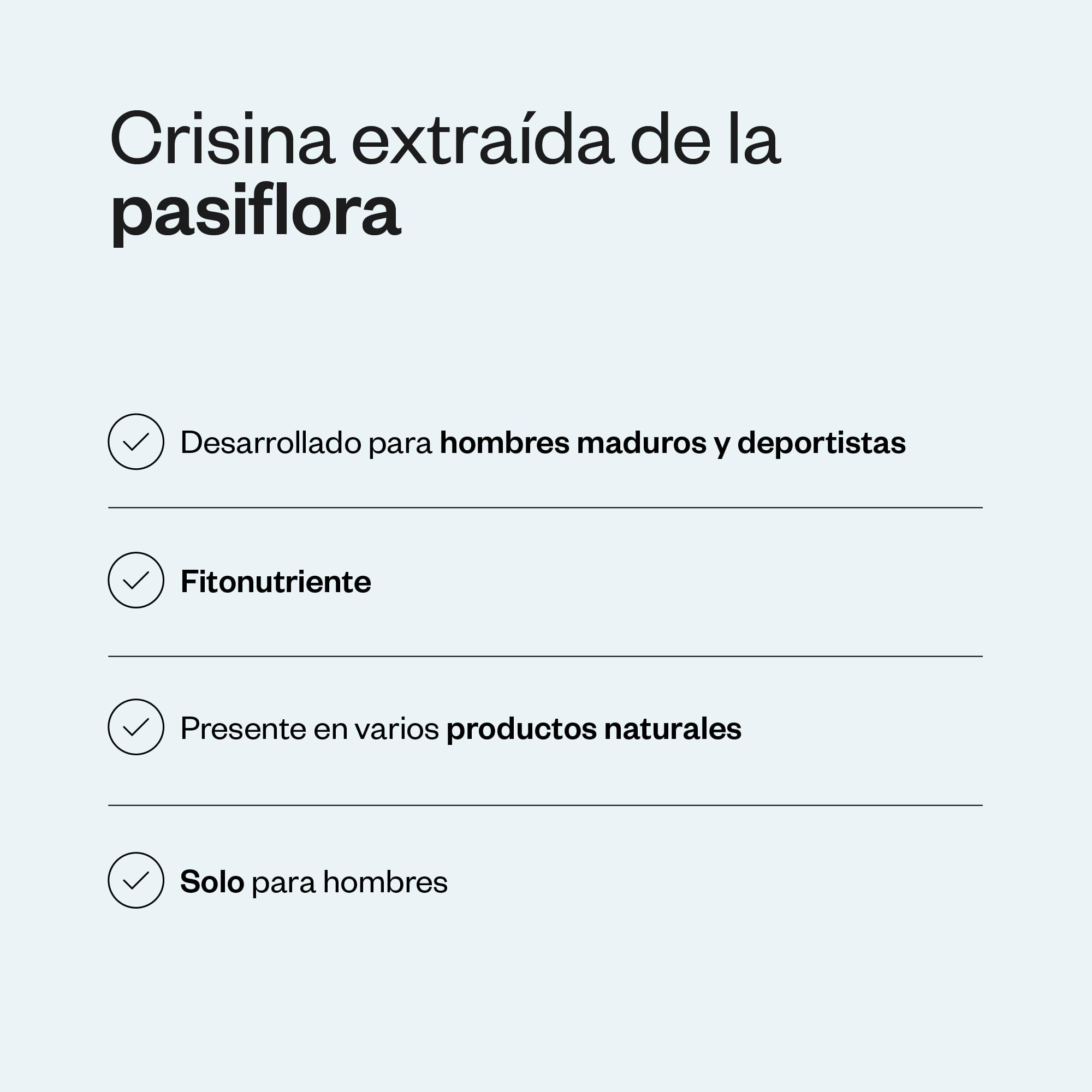 Crisina - Apoyar la Testosterona en Hombres - Natural - 90 - SuperSmart | Suplemento Natural para Apoyar la Testosterona en Hombres - Extracto de Pasiflora - 90 Comprimidos