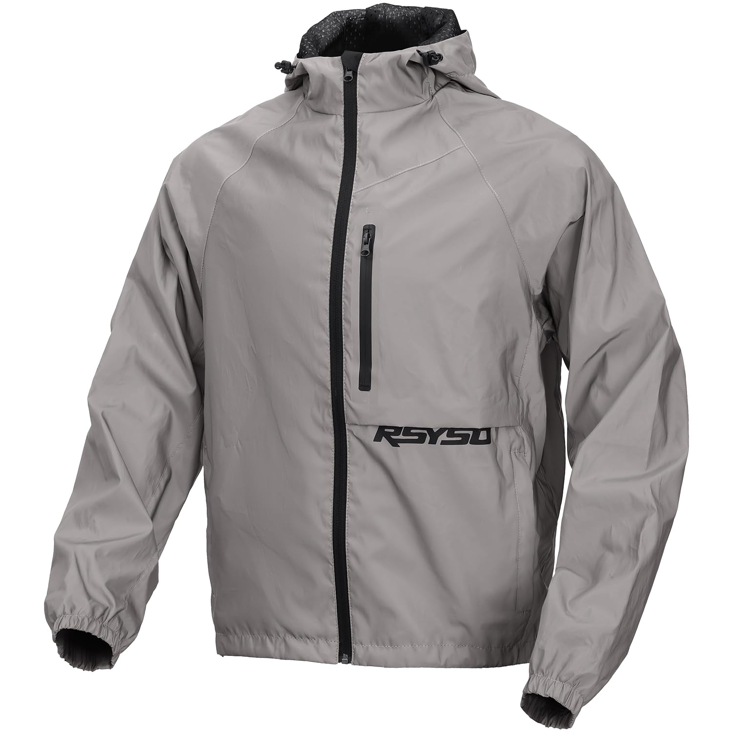 RSYSO 360° Motorcycle Reflective Jacket for Men & Women Windbreaker Breathable Mesh-Lined & Self-Packing Design for Night Cycling, Motorcycle, Running, Hiking High-Visibility Safety Coat