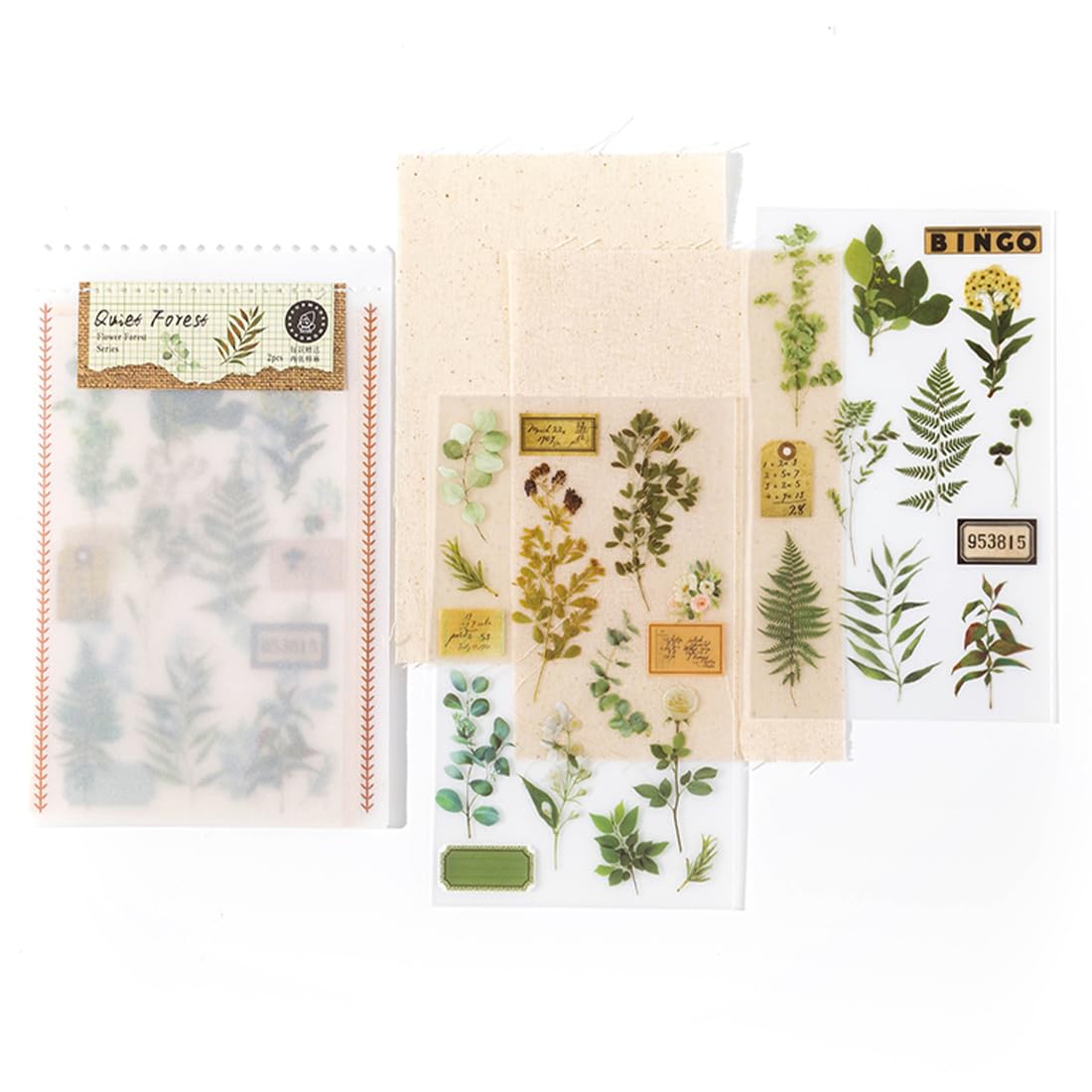 2 Sheets Vintage Rub On Transfer Flower Leaves Stickers 2...