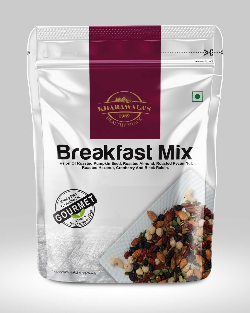 HEALTHY SNACK Breakfast Mix Fusion Of Roasted Pumkin Seed, Roasted Almond Roasted Pecan Nuts,Roasted Hazelnut, Cranberry And Black Raisin 200 Gm (B0C1NW412M) Amazon Price History, Amazon Price Tracker