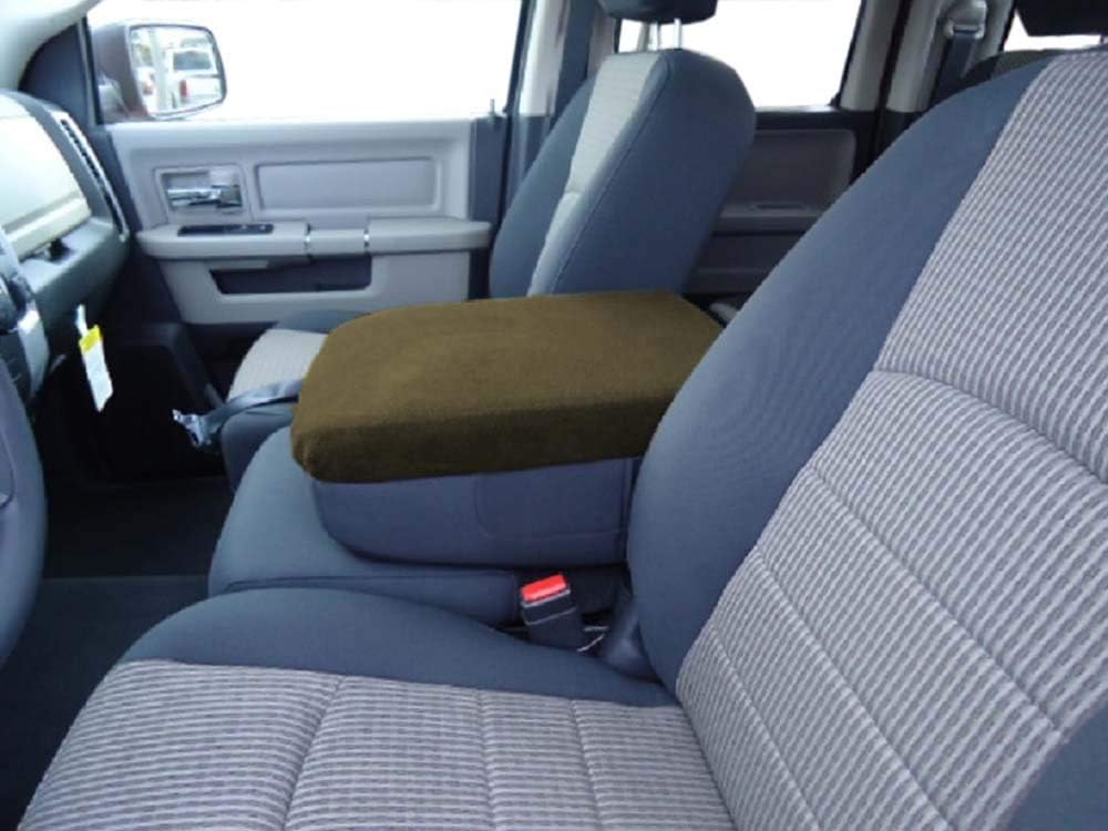 Car Console Covers Plus Made in USA fits Nissan Titan Truck King Cab or Crew Cab Models 2004-2014 Fleece Center Armrest Console Lid Brown