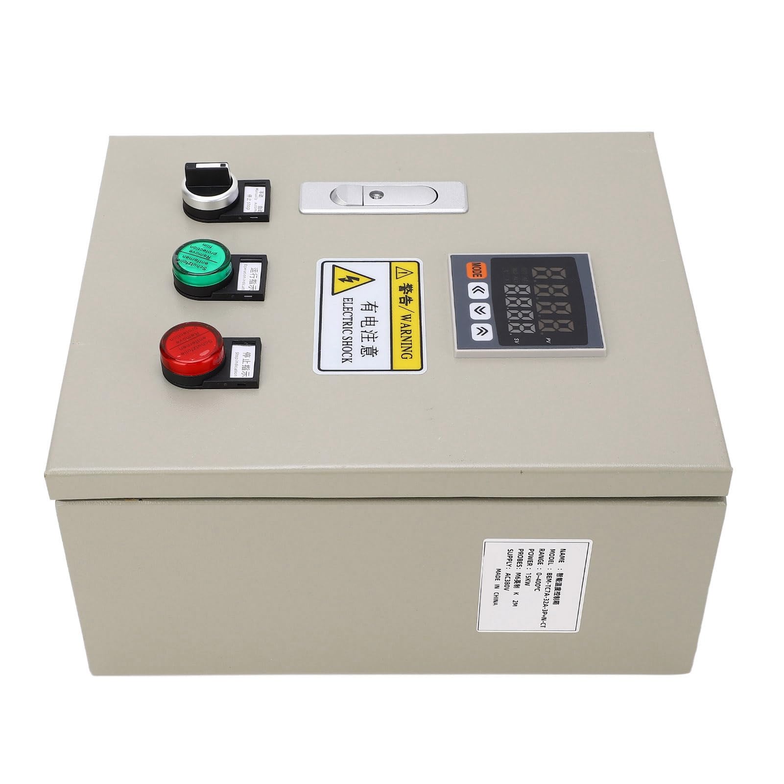 AMONIDA Controlador de Temperatura PID Caja de Control de Temperatura Inteligente 15KW para Horno Infrarrojo y Plataformas de Calefacción de Acero Inoxidable