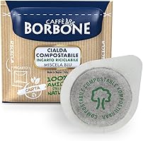 Caffè Borbone Café Dosette Compostable, Emballage Recyclable, Mélange Bleu - 150 boissons - Système ESE