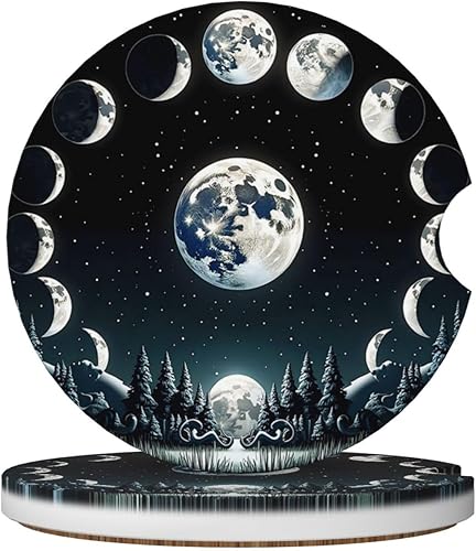 Miniatura 1 de ABLESKY Posavasos de automóvil para portavasos de automóvil, paquete de 2 posavasos absorbentes antideslizantes para automóvil, 2.56 pulgadas, de