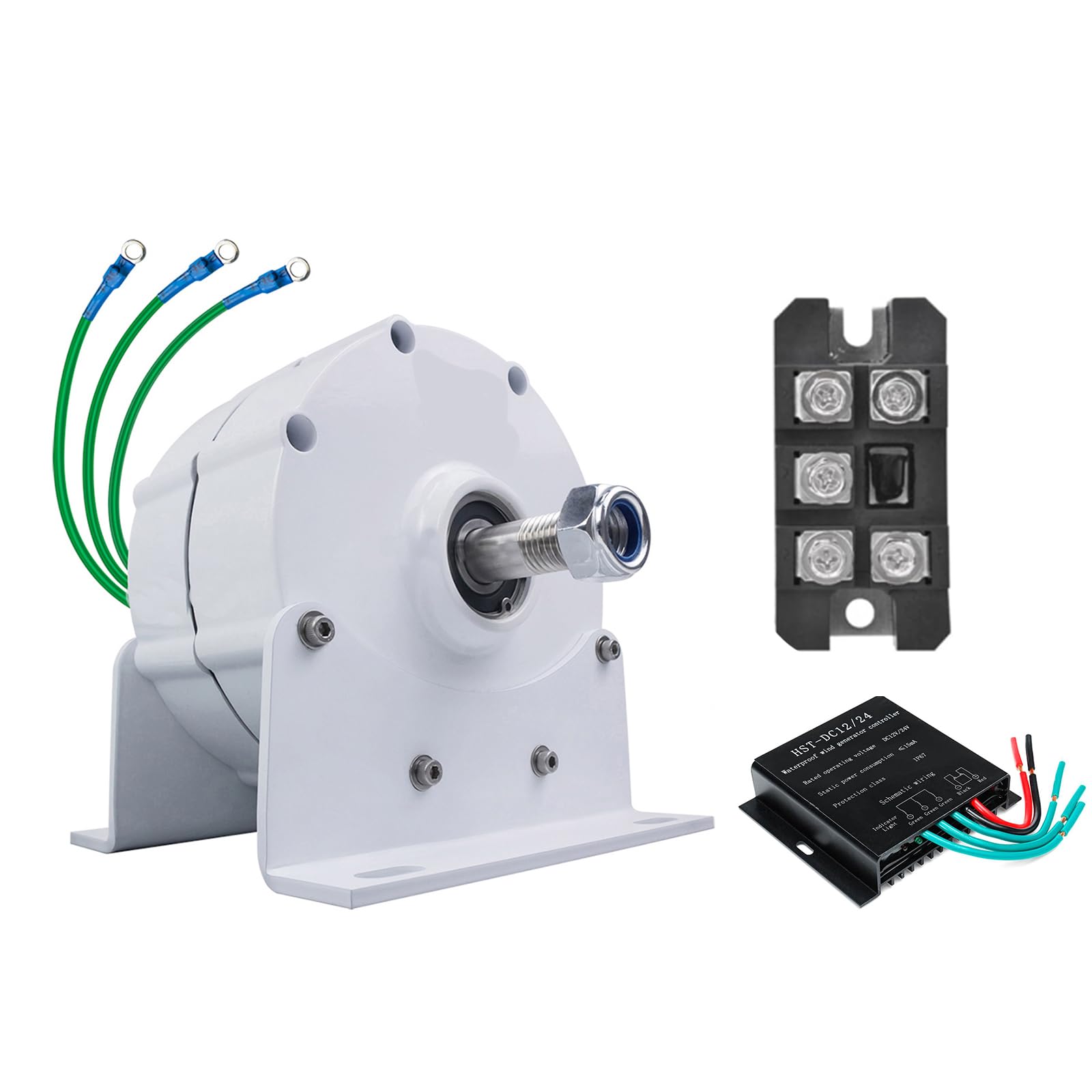 2026 Nuevo Modelo 6000W Alternador de CA de imán Permanente sin Engranajes, alternador trifásico de Bricolaje de 12V-220V con rectificador para generadores eólicos/hidroeléctricos