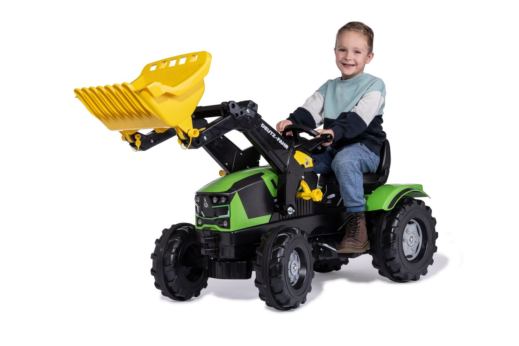Rolly Toys rollyFarmtrac DEUTZ-FAHR (Trettraktor für Kinder, von 3 bis 8 Jahren, verstellbarer Sitz, Spielfahrzeug) 611201