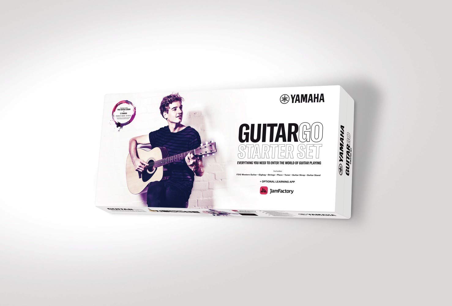 YAMAHA GuitarGo - Starter Set – Akustikgitarren-Set für Anfänger und Wiedereinsteiger – Inklusive Saiten, Plektren, Gigbag, Stimmgerät, Gitarrenständer und mehr