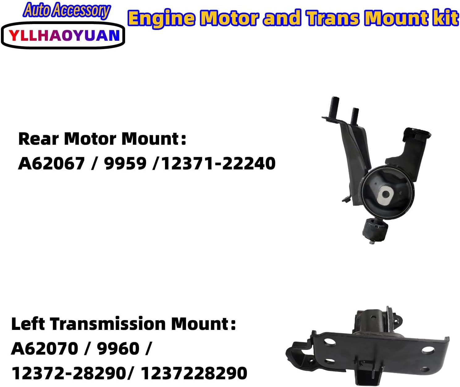 Engine Motor Mount Set 4Pcs Fits for 2008 2009 2010 2011 2012 2013 2014 2015 Scion xB 2.4L A62012(A62069) A62071 A62067 A62070
