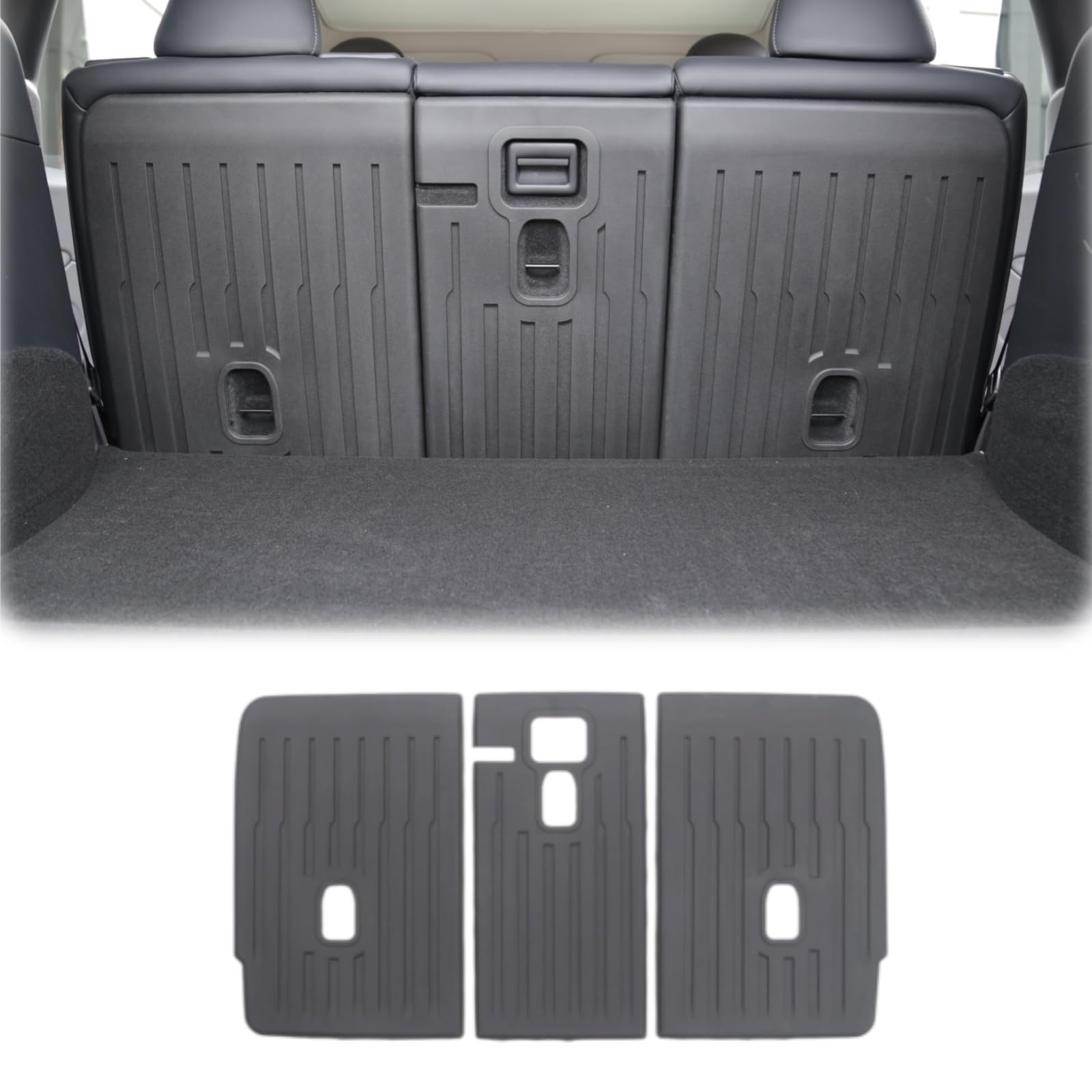 YEBOOCA Rear Seat Back Cover Compatible with 2020-2025 Tesla Model Y Trunk Mat Back Seat Cover Protector(Backrest Mats)