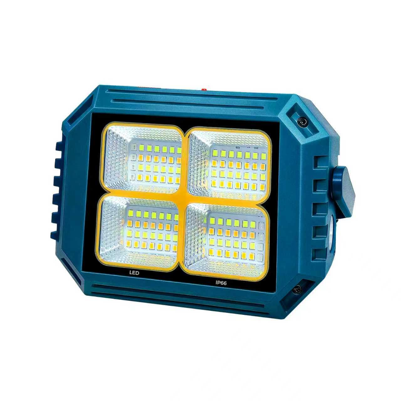 LED Rechargeable Work Light with Flashlight, 5 Modes Stepless Dimming Floodlight, Display Power Function Flood Light Waterproof ＆USB Charging, Outdoor Security Lights for Camping Emergency Garage