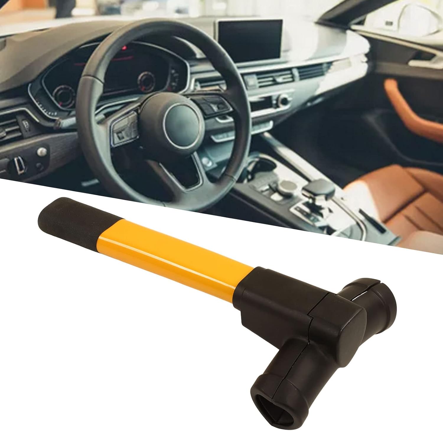 Steering Wheel Lock,Anti Theft Lock Universal Car Wheel Lock Anti Theft for Vehicle Truck with 2 Keys