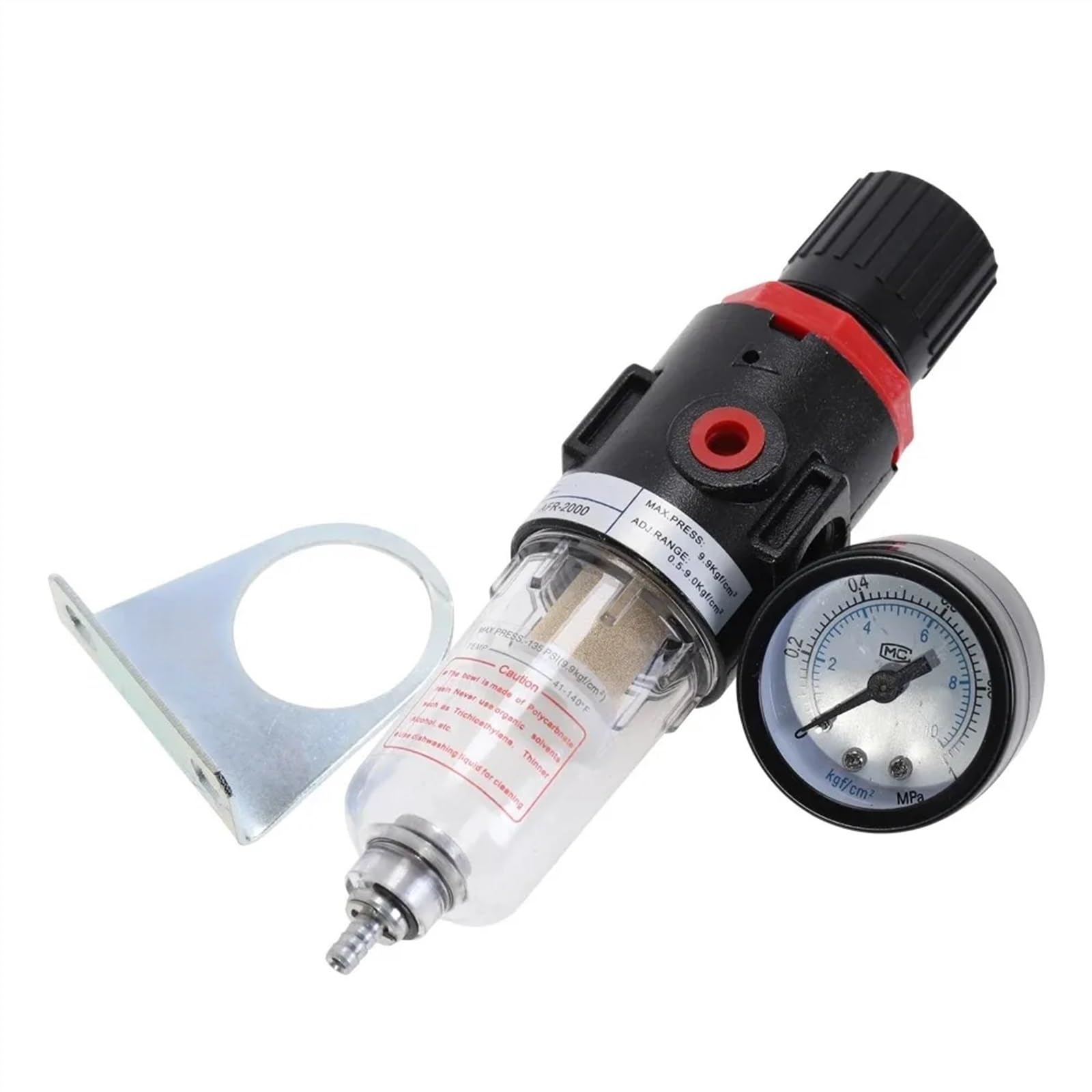 Regulador de filtro neumático AFR-2000 Unidad de tratamiento de aire Interruptores de presión Manómetro AFR2000(AFR-2000 w BT-6MM)