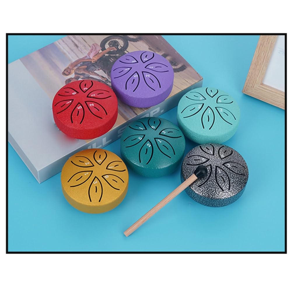 Strumenti Musicali per Bambini Strumenti Orff Artigianato Mini Tamburo Cavo 3 Pollici 6 Toni Oro