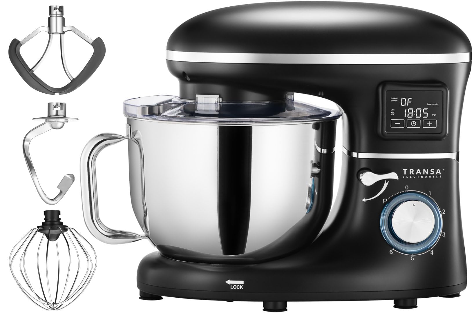 Robot planetarny z podgrzewaną misą BlackHot 2800W