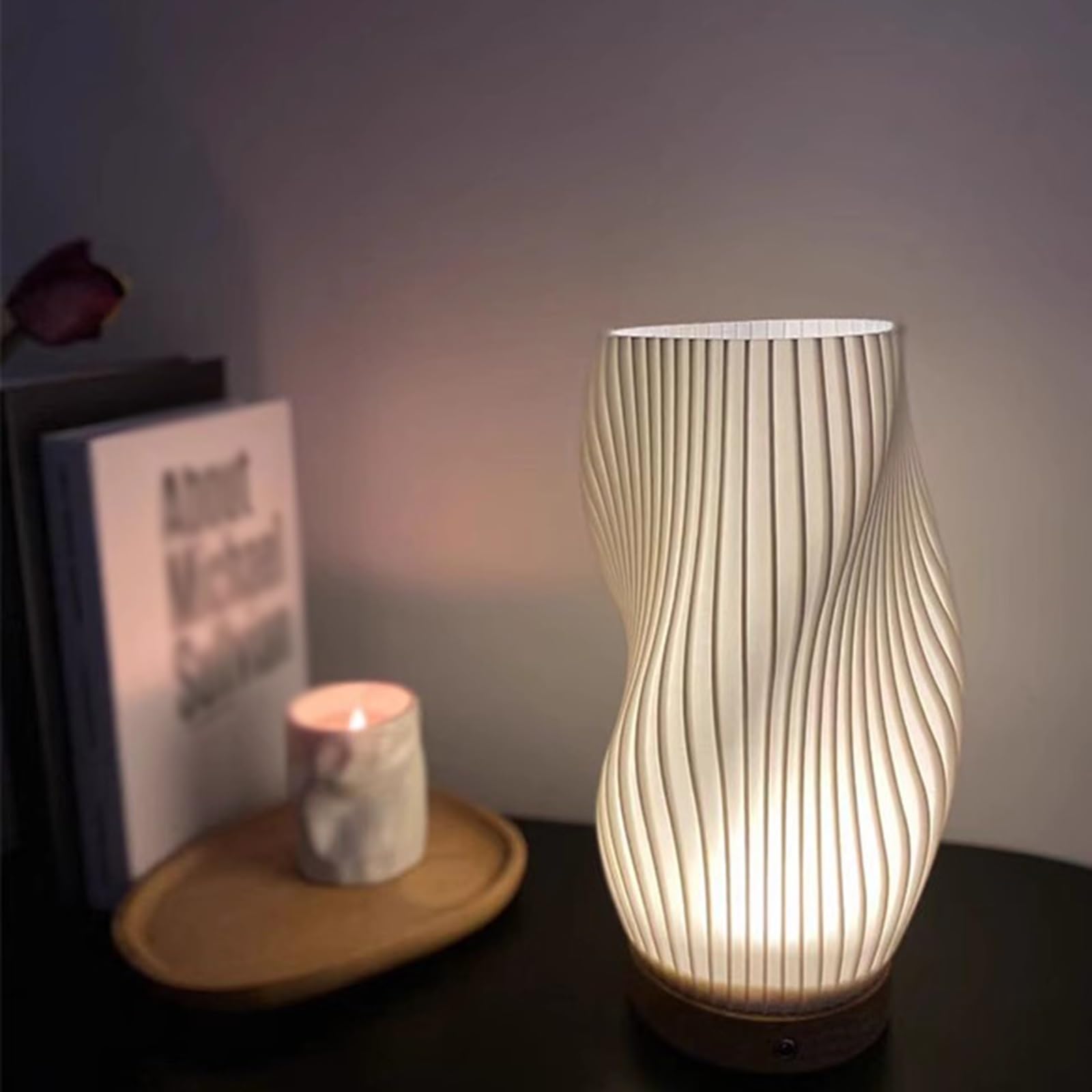 Affascinante Lampada da comodino for camera letto notte Design dimmerabile, romantico, ricaricabile Semplice forma artistica studio LED Arredamento per la casa