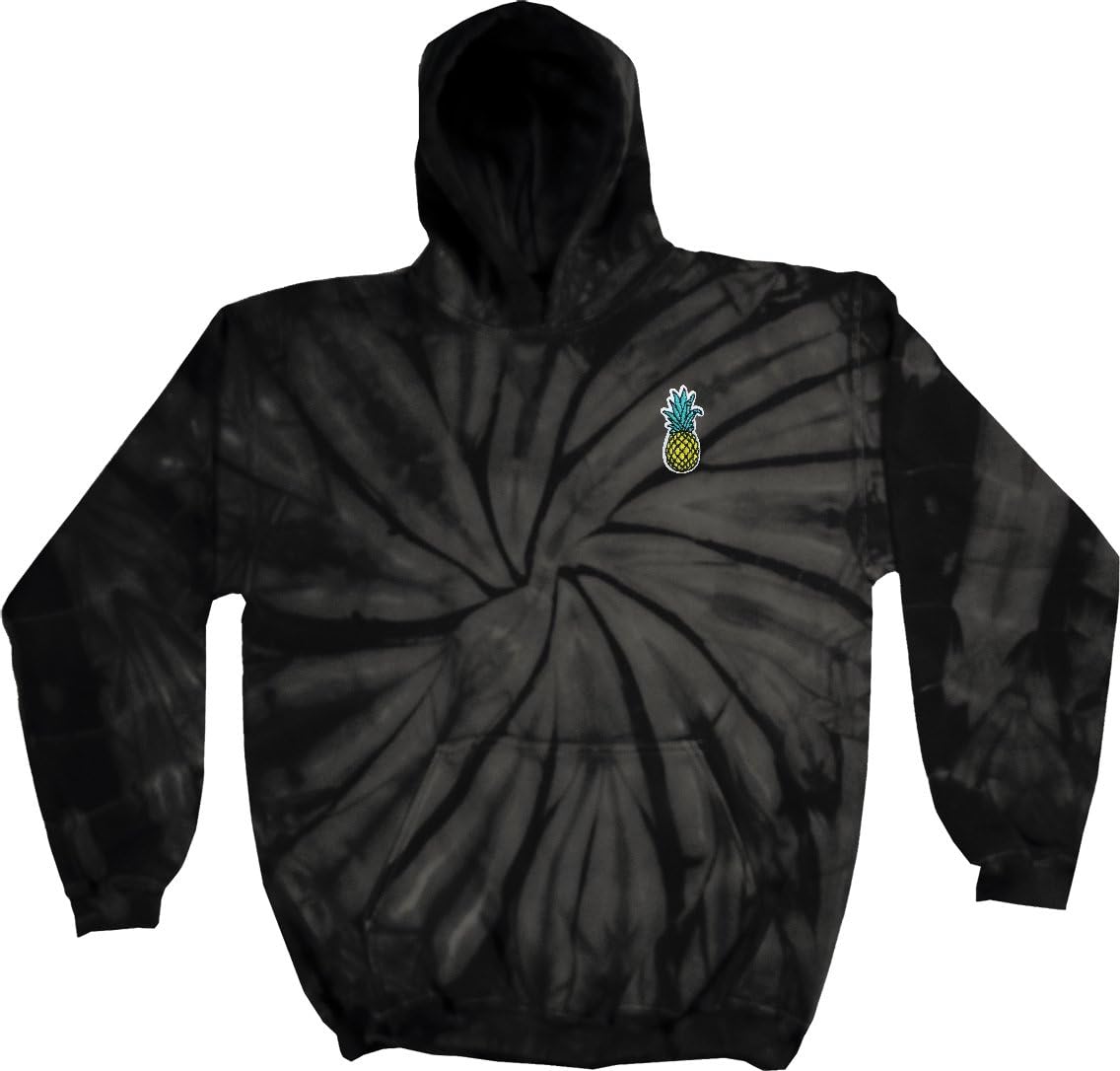 Buy Cool Shirts Pineapple Patch Pocket Print Tie Dye Hoodie