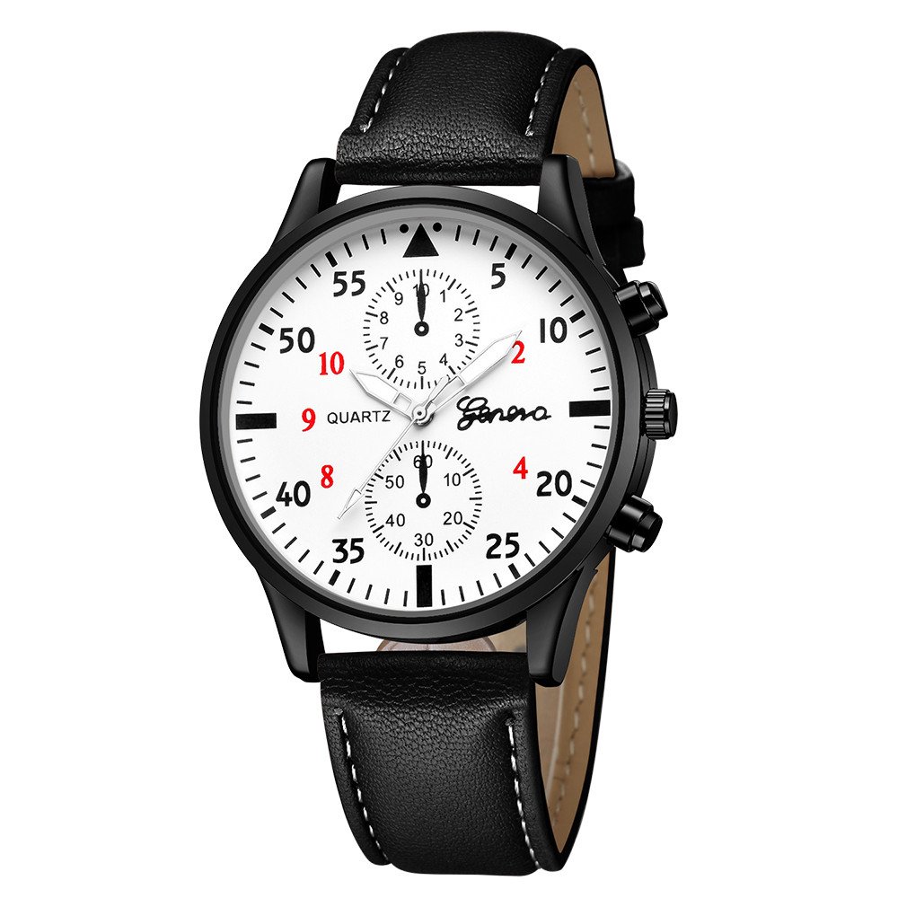 Men's Quartz Sports Watches Casual Leather Strap Classic Dress Business Analog Wrist Watch Gift for Men