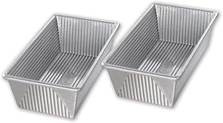 USA Pan 1 lb Loaf Pan Set of 2 Non-Stick Aluminized Steel - Perfect for Bread, Quick Breads, Meatloaf