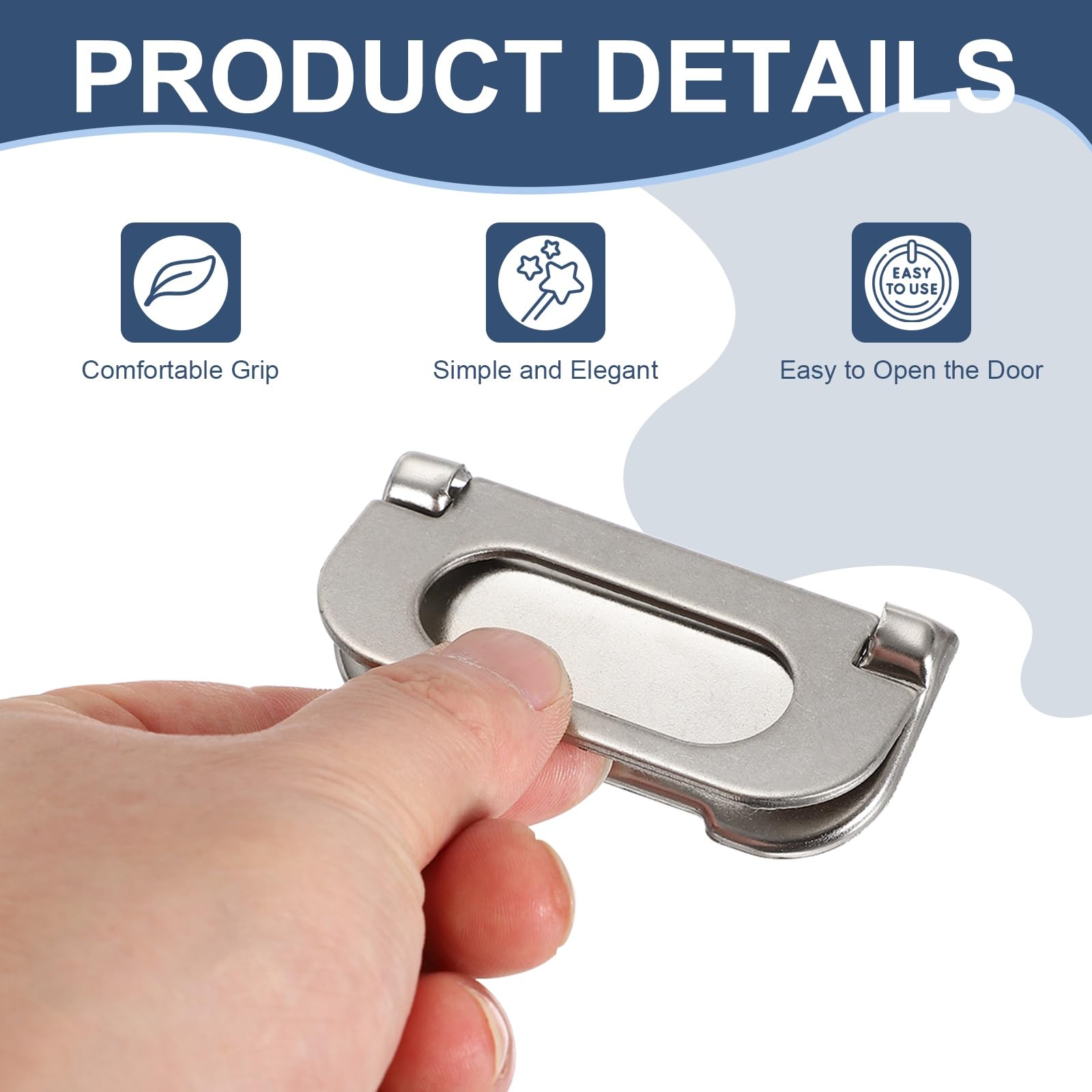 PATIKIL Recessed Pull Door Handle - Image 3
