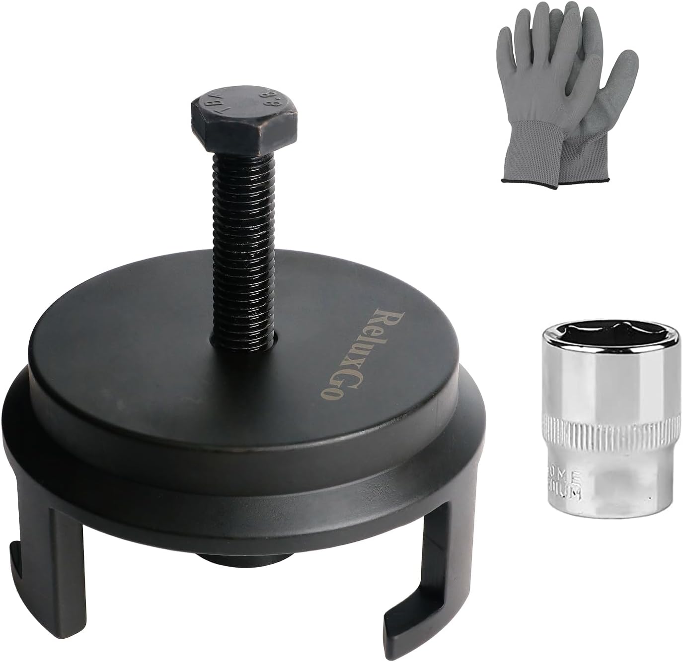 For GM LS Harmonic Balancer Puller 25264 Crank Pulley Puller with 22mm Socket, Automotive Replacement Engine Quickly Removes Harmonic Balancers without Tapped Holes