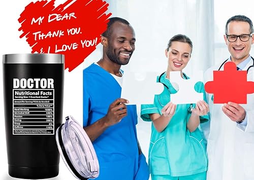 Miniatura 6 de AMZUShome Taza de datos nutricionales para médicos, regalos de graduación de la escuela de medicina. Aprecio, cumpleaños, regalos de Navidad para