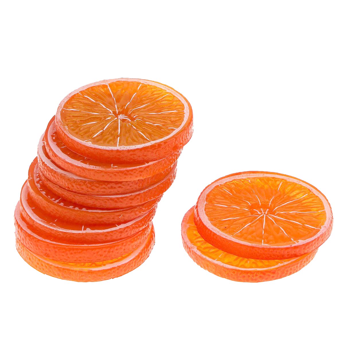 Amazon.co.jp: Meiwlong 12個 人工オレンジスライス リアルなフルーツ
