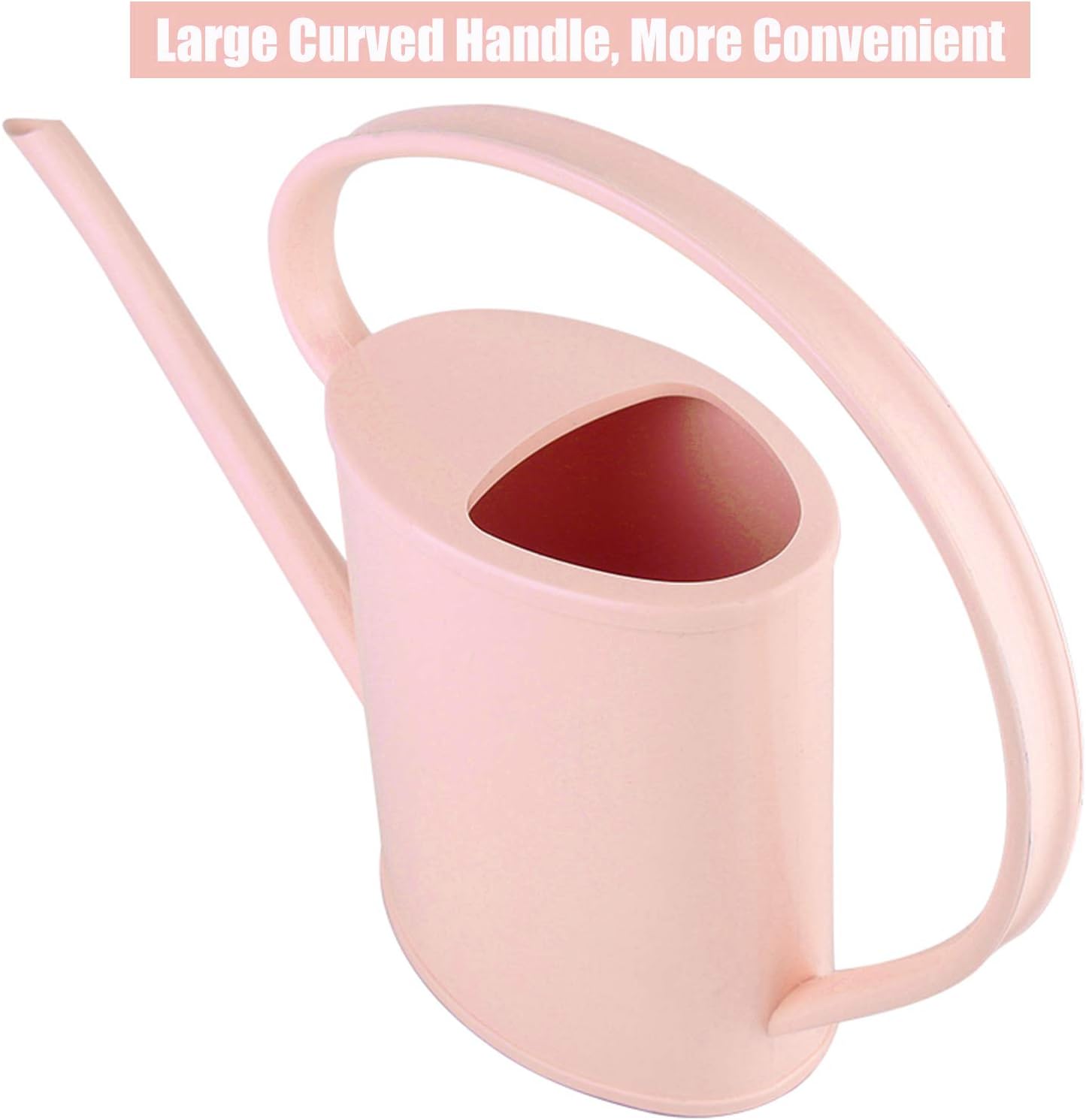 Fusolo Watering cans for Indoor Plants 1.2L with Long Spout Small Watering Pot (1.2 L, Pink)