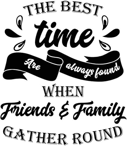Miniatura 4 de Calcomanías de pared removibles para despegar y pegar, los mejores momentos siempre se encuentran cuando amigos y familiares se reúnen redondas,