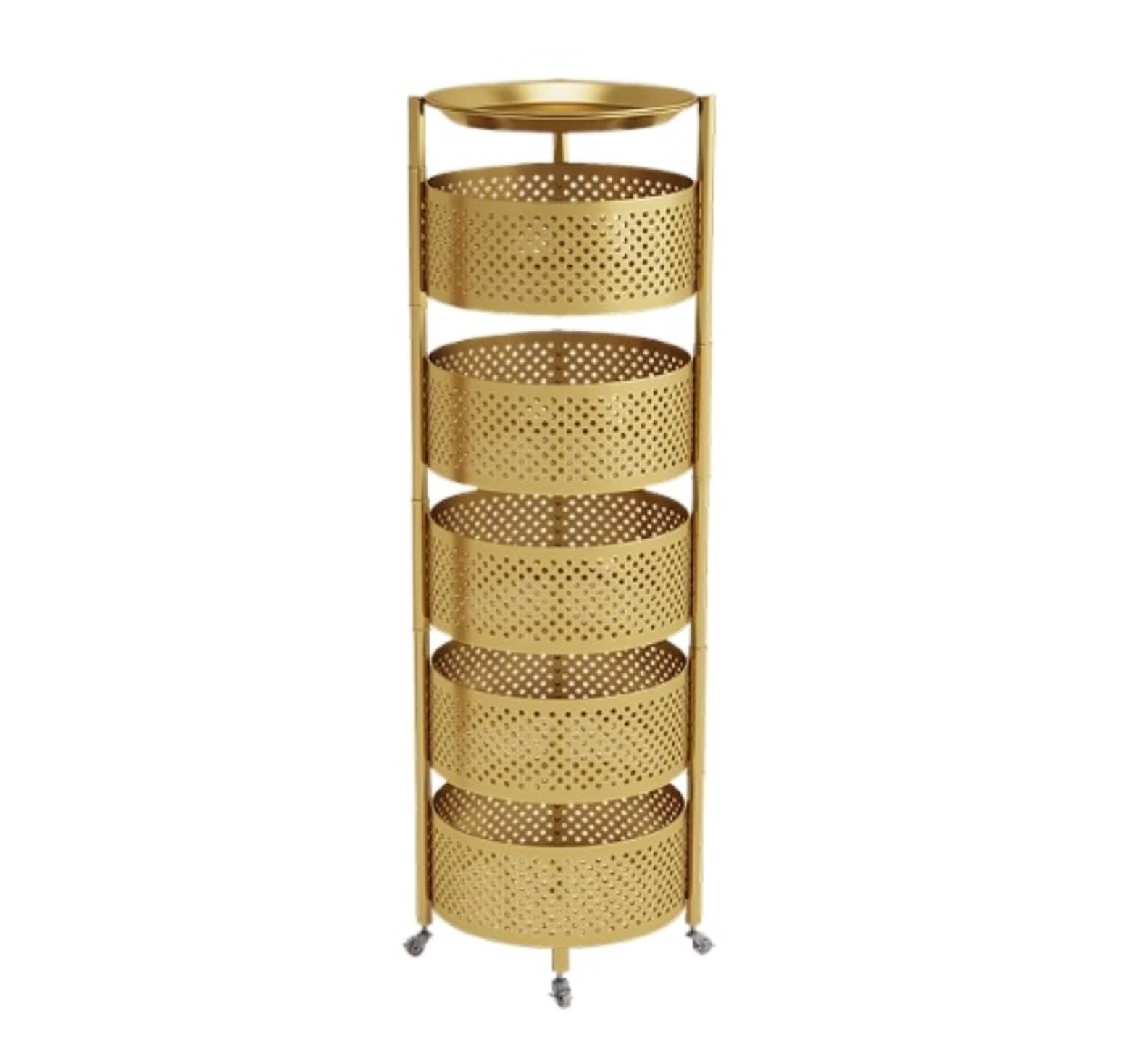 Shswud Gold Esthetician Cart, Salon Beauty Cart Hairdressing Trolley Hair Rolling Storage Organizer Makeup Cases Spa Utility Carts Nail Cart(98Cm)