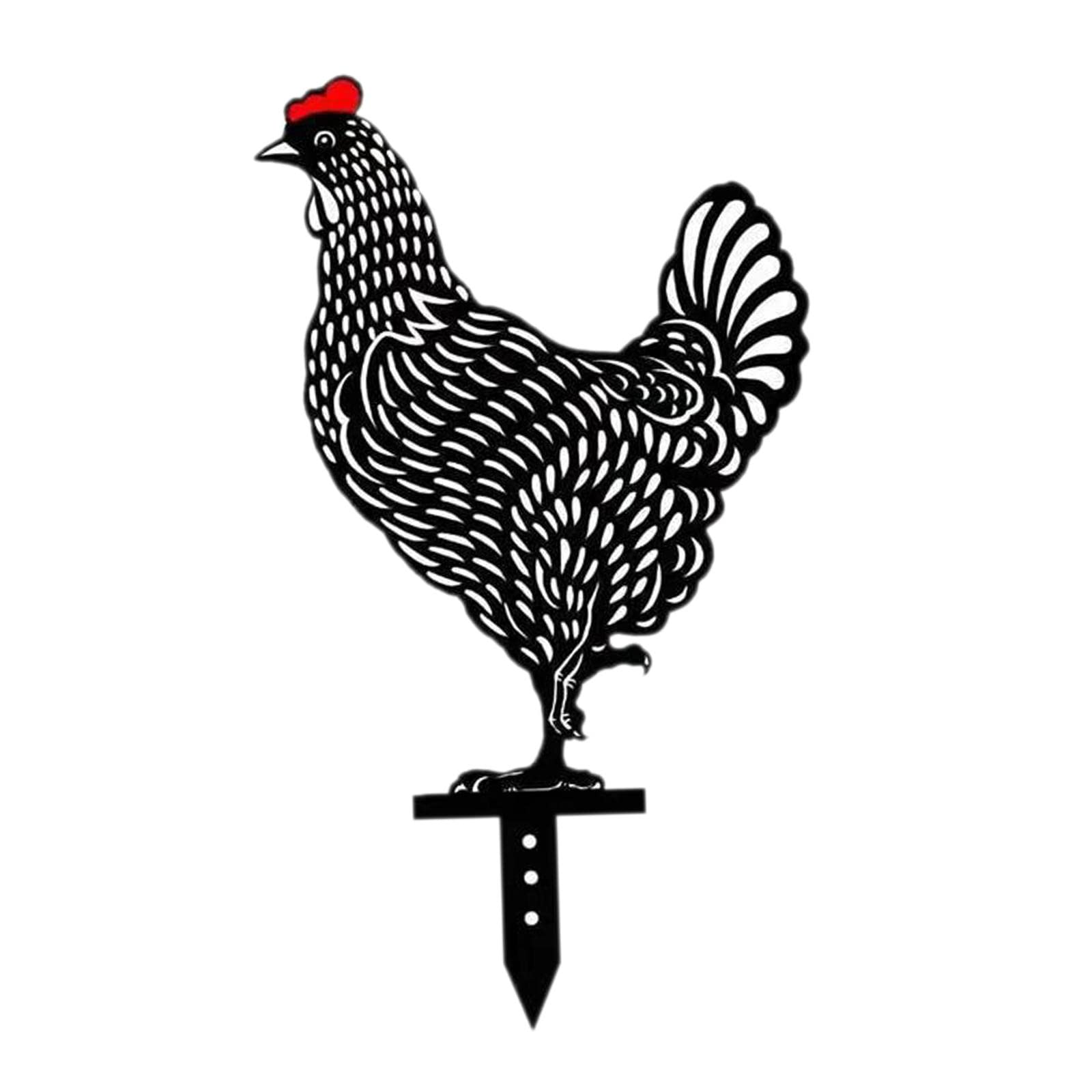 Acrylic Chicken Yard Art Rooster Hen Chicken Yard Stake Garden Floor Decor D-image-20